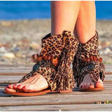 Rarove Retro Women's Sandals Gladiator Ladies Clip Toe Vintage Boots Casual Tassel Rome Fashion Summer Woman Shoes Female New