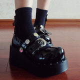RAROVE Halloween 2022 Cute Lovely Gothic Lolita Cosplay Black Comfy Walking Mary Janes Chunky Heels Platform Shoes Footwear Women Big Size 43
