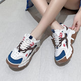 Rarove 2022 New Women Shoes Fashion Women's Chunky Sneakers Ladies Colors Mixed Platform Shoes Lightweight Breathable Sport Shoes 35-40