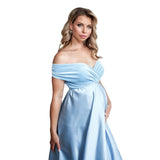 Silk Sexy Maternity Photo Shoot Dresses Long Baby Showers Party Evening Pregnancy Maxi Gown Photography Props for Pregnant Women