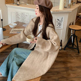 RAROVE Women Casual Autumn Winter Knitted Sweater Cardigan Female Outerwear Solid Long Coat  Lady 2023 Clothes