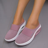 Rarove Rimocy Fashion Wedges Platform Slippers Women Sandals Casual Increase Cushion Walking Shoes Woman Light Breathable Mesh Footwear