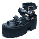 RAROVE Halloween 2022 Brand Leisure Chunky Platform Sandals High Block Heels Gladiator Goth Black Shoes Woman Fashion Trendy Summer Women Sandals