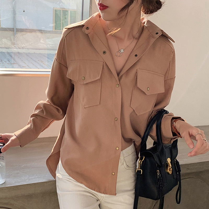 Rarove 2023 Spring Women White Shirts Single-Breasted Lapel Female Blouses Women Tops New Cotton Solid Office Ladies Shirt Femme Blusas