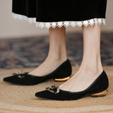 Rarove Spring Women's Pumps Pointed Toe Round Low Heel Rivet Classic Retro Ladies Heels Fashion All-Match Slip-On Leopard Female Shoes
