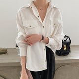 Rarove 2023 Spring Women White Shirts Single-Breasted Lapel Female Blouses Women Tops New Cotton Solid Office Ladies Shirt Femme Blusas