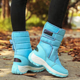 Rarove Winter Outdoor Women Snow Boots Waterproof Non Slip Cotton Padded Shoes Woman Thick Sole Warm Fur Platform Botas Mujer Plus Size
