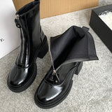 RAROVE Halloween High Heels Women Boots 2022 New Winter Chelsea Boots Chunky Designer Brand Luxury Zipper Ankle Shoes Goth Punk Mujer Zapatos