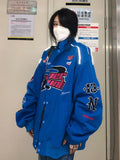 RAROVE Gothic Punk Embroidery Sweatshirts Women Harajuku Zip Up Oversize Hoodies Black Loose Casual Tops Jacket Vintage Hippie
