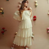 Rarove Maternity Photography Long Dresses Ruffles One Shoulder Dress Pregnancy Pregnant Women for Baby Shower Photo Shoot Accessories