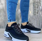 Rarove Women's Wedge Sneakers Thick Sole Casual Shoes Breathable Comfort Outdoor Running Shoes Ladies Vulcanized Shoes Zapatillas Mujer