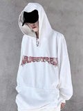RAROVE Gothic Jesus Print Oversize Hoodie Women Vintage Harajuku White Crewneck Sweatshirts Pullover Female Mall Goth Tops