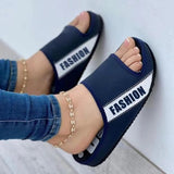 Rarove Back to School Women Fabric Uppers Slippers Female Peep Toe Flat Platform Multiple Colour Sandals Lady Sewing Large Size Round Open Toed Shoes