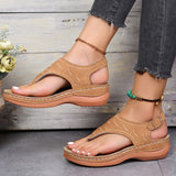 Rarove Back to school Clip Toe Wedges Sandals For Women Summer Rome Platform Sandalias Woman Non Slip Beach Shoes Mujer Plus Size 35-44