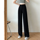 Rarove Thanksgiving Autumn Winter Women's Wide Leg Pants Loose High Waist Casual Trousers Woman Korean Style Solid Office Straight Pants