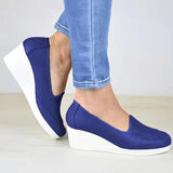 Rarove New Wedges Women Sneakers Light Breathable Ladies Slip-On Solid Color Female Sport Casual Shoes Zapatillas Mujer