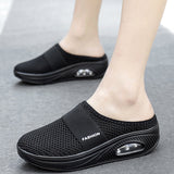 Rarove Women Sandals Fashion Wedges Platform Shoes Female Slides Women's Slippers Breathable Mesh Lightweight Ladies Footwear