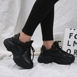 Rarove Fashion Platform Chunky Sneakers For Women Thick Bottom Black Vulcanize Shoes Woman Spring Ladies Mesh Sports Shoes