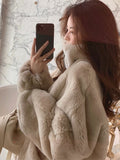 RAROVE 2023 New Women Autumn Winter Casual Fashion Korean Style Version Teddy Faux Fur Coat Furry  Hooded Jacket Female