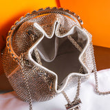Rarove Back to school supplies Luxury Designer Purses And Handbag For Women 2022 Female Fashion Wallet Casual Rhinestone Tassel Chain Bucket Shoulder Tote Bags