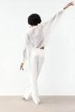 Rarove Summer Women Ruffles Blouse New Casual White Solid Thin Top Long Sleeves Fashion O Neck Shirt Ladies