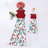 Rarove Mother and Daughter Dresses Tank Floral Family Look Mommy and Me Clothes Mom Baby Dress Women and Girls Matching Outfits Vestido