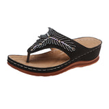 Rarove Thick Bottom Sandals Crystal Flip Flops Women Summer Clip Toe Med Heels Platform Slippers Woman Comfortable Beach Shoes Slides
