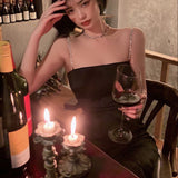 Rarove Black Fridy Elegant Summer Spaghetti Strap Midi  Dress Women Prom Evening Bodycon Party Birthday Club Fashion Clothing
