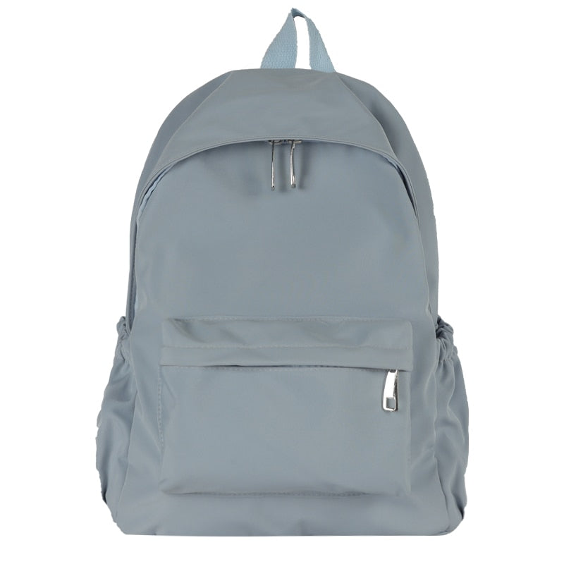 Rarove Back to school supplies Simple Solid Color Female Backpack Trend Waterproof Nylon Women Backpack Casual School Bag For  Girls Shoulder Bag