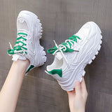 Rarove Women Spring Autumn Breathable Sneakers Casual Platform Vulcanized Shoes Woman Fashion Thick Sole Anti Slip Sports Shoes