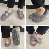 Rarove Back to school New Summer Platform Indoor Slippers Shoes Women EVA Soft Sole Non Slip Flip Flops Woman Thick-Soled Home Slippers Flats