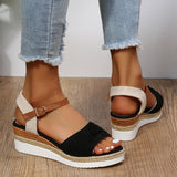 Rarove Womens Wedge Sandals Summer Peep Toe Platform Gladiator Shoes Woman Bowtie Non-Slip Espadrilles Sandalias Mujer Plus Size