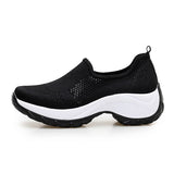 Rarove Women Sneakers New Hollow-Out Breathable Sport Slimming Shoes Female Platform Sneakers Footwear Outdoor All-Match Walking Shoes
