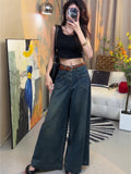 Rarove Summer Wide Leg Pants Women High-waisted Straight-leg Jeans Loose Thin Big Flared Pants Baggy Jeans Women Blue Jeans for Women
