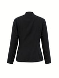 Rarove-Stylish Casual Long Sleeve Buttoned Open Front Blazer