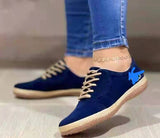 Rarove- Casual Solid Color Lace-up Shoes