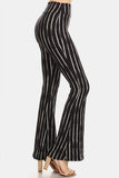 RAROVE-European and American women's clothing, minimalist style, casual fashion Leggings Depot Striped High Waist Flare Pants