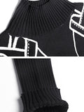 Rarove-Original Print Irregularity Knitting Sweater