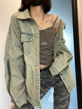 RAROVE-90s Vintage Washed Denim Jacket