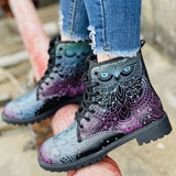 Rarove- Black Casual Patchwork Frenulum Printing Round Comfortable Out Door Shoes