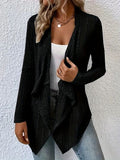 RAROVE-European and American women's clothing, minimalist style, casual fashion Open Front Long Sleeve Cardigan