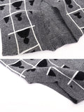 Rarove-Original V-Neck Contrast Color Knitwear Knit Vest