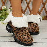 Rarove- Leopard Print Casual Patchwork Round Keep Warm Comfortable Out Door Shoes