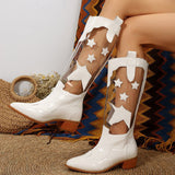 Rarove- White Casual Patchwork See-through Pointed Out Door Shoes