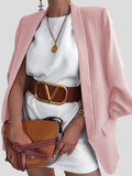 Rarove-Women's Blazers Fashion Lapel Slim-Fit Cardigan Blazer