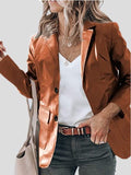 Rarove-Lapel PU Leather Long Sleeve Blazers