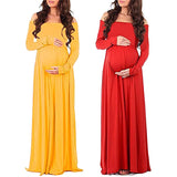 Shoulderless Maternity Photography Props Dresses Long Sleeve Pregnancy Dress Maxi Maternity Gown For Pregnant Women Photo Shoots