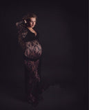 2022 Maternity photography props maxi Pregnancy Clothes Lace Maternity Dress Fancy shooting photo summer pregnant dress S-4XL