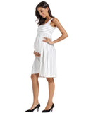 Womens Sleeveless Polka Dot Maternity Dresses Maternity Tank Tops Loose Print Mama Summer Casual Pregnant Dress
