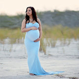 Long Maternity Dresses Photography Props Sexy Shoulderless Pregnant Dress Photo Shooting Pregnancy Maxi Maternity Gown For Women